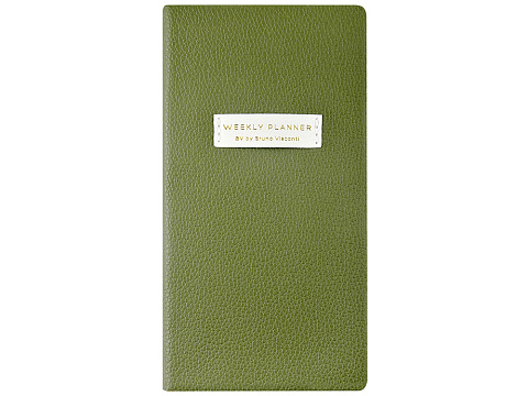 Еженедельник недатированный А6 Verde с нашивкой, зеленый - рис 2.