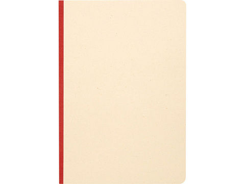 Блокнот из сахарного тростника и RPET А5 Liliana, натуральный/красный - рис 3.