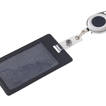 Бейдж с рулеткой-карабин Favor, черный