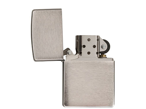 Зажигалка ZIPPO Armor™ c покрытием Brushed Chrome, латунь/сталь, серебристая, матовая, 38x13x57 мм - рис 2.