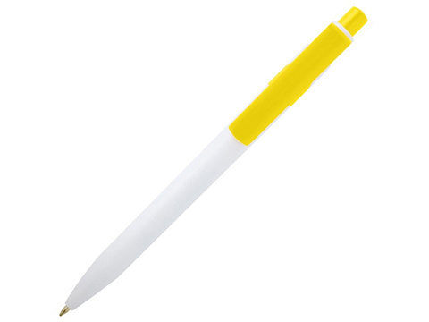 Unica шариковая ручка из переработанной пластмассы - Желтый (синие чернила)