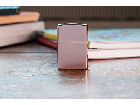 Зажигалка ZIPPO Classic с покрытием High Polish Rose Gold, латунь/сталь, розовое золото, 38x13x57 мм - рис 6.