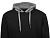 Толстовка с капюшоном Amsterdam мужская, черный/серый меланж - миниатюра - рис 5.