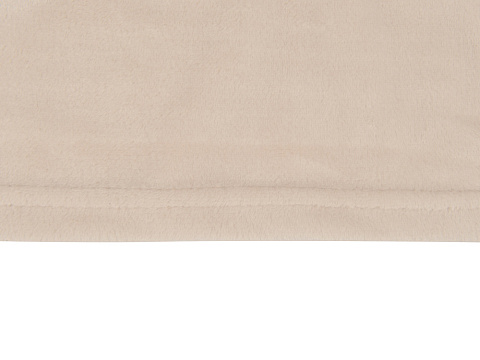 Плед флисовый Natty из переработанного пластика, бежевый со светло-розовой лентой - рис 4.