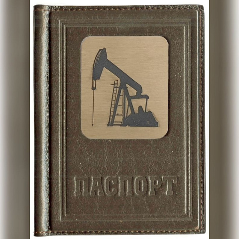 Обложка для паспорта «Энергия недр», коричневый