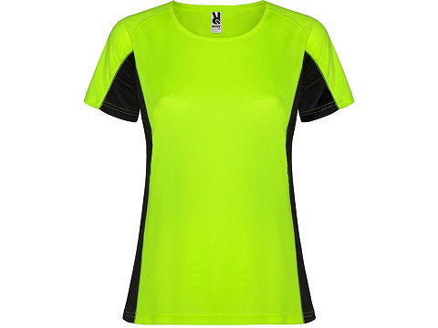 Футболка Shanghai женская, неоновый зеленый/черный