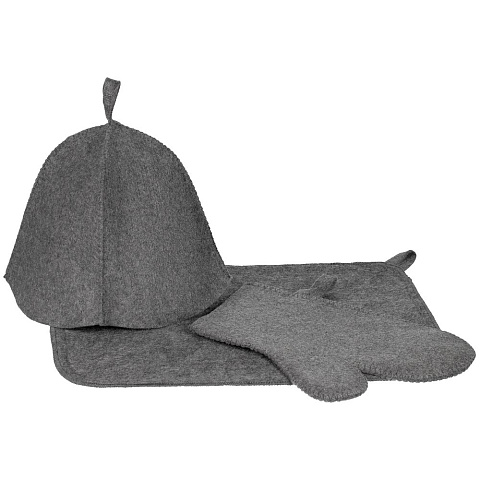 Банный набор Heat Therapy ver.2, мужской, светло-серый - рис 3.