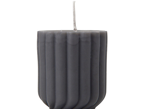 Набор свечей с гранями Vela, темно-серый, белый - рис 18.