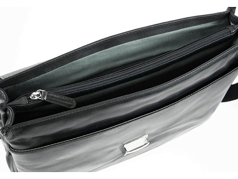 Портфель BUGATTI РОМАНО | ROMANO 15'', чёрный, натуральная воловья кожа, 40х12х30 см - рис 3.