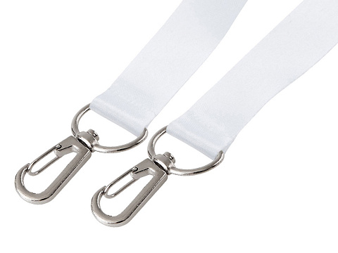 Ланъярд 2 см под сублимацию с 2-мя карабинами, серебристый - рис 4.