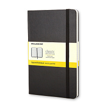 Записная книжка Moleskine Classic (в клетку) в твердой обложке, Large (13х21см), черный