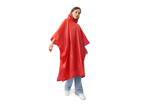 Пончо Hawaii c чехлом унисекс, красный - рис 4.