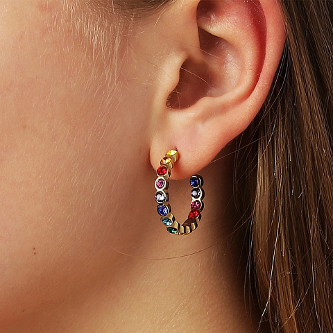 Серьги HOLLY SG RAINBOW Dyrberg Kern 390110 - рис 2.