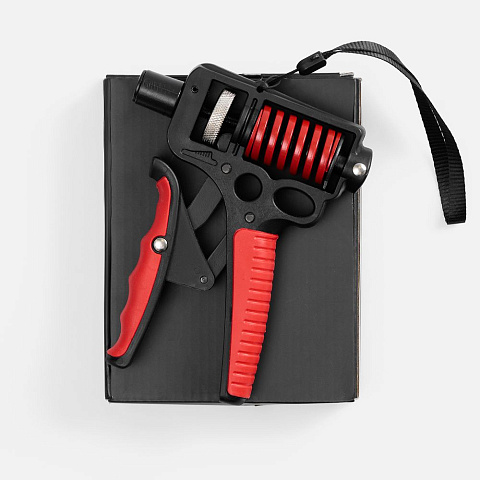 Эспандер кистевой пружинный Motive Power, черный с красным - рис 6.