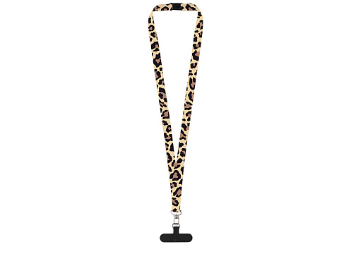 Ланъярд 2,5 см под сублимацию с трендовым карабином, замком обрыва и узким держателем для телефона из ПЭ - рис 2.