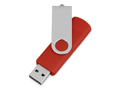 USB/micro USB-флешка 2.0 на 16 Гб «Квебек OTG», красный - рис 2.