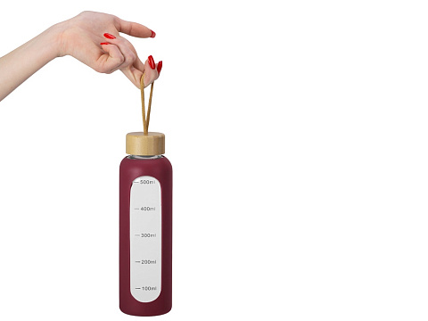 Бутылка из боросиликатного стекла Hangy, 550 мл, бургунди - рис 7.