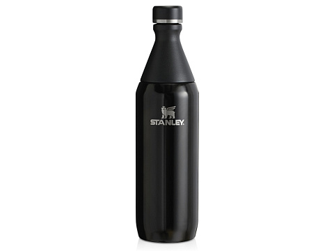 Бутылка для воды Stanley All Day Slim объемом 600 мл - черный глянцевый