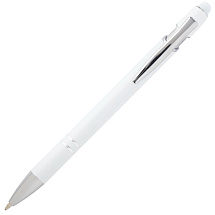 Kish шариковая ручка с серебристой отделкой - Белый (синие чернила)