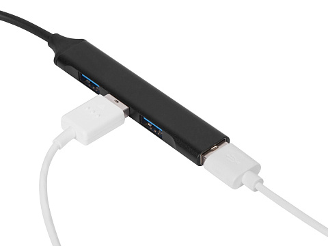 USB-хаб Link с коннектором 2-в-1 USB-C и USB-A, 2.0/3.0, черный - рис 5.