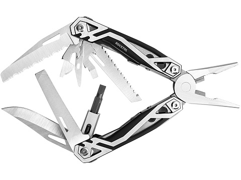 Мультитул Rocktol 21 в 1 с пружинными плоскогубцами, нержавеющая сталь, нейлоновый чехол - рис 6.