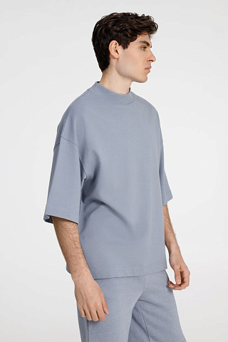 Футболка оверсайз унисекс T9, серая - рис 3.