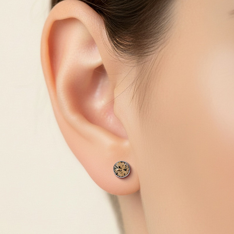Пусеты Greige Fiore Luna SWE297 GR S - рис 2.