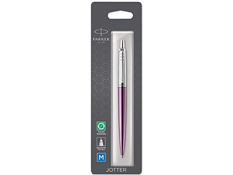 Шариковая ручка Parker Jotter Victoria Violet Chrome CT, стержень:M, цвет чернил: blue в подарочной блистерной упаковке - рис 3.