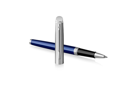 Ручка роллер Waterman Hemisphere Entry Point Stainless Steel with Blue Lacquer в подарочной упаковке - рис 3.