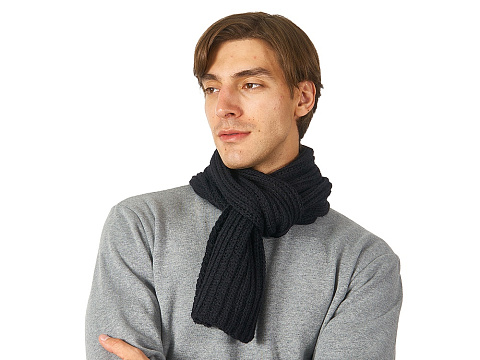 Шарф Nordend, крупный риб, черный - рис 2.