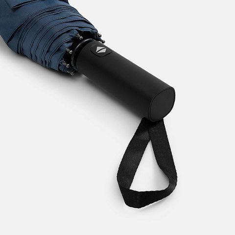 Зонт складной Smooth Move с плавным закрытием, темно-синий - рис 7.