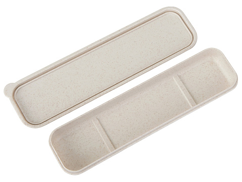 Набор столовых приборов Ron из бамбукового волокна, бежевый - рис 4.