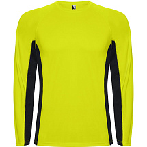 Футболка Shanghai  мужская с длинным рукавом, неоновый желтый/черный