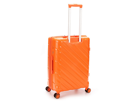 Чемодан TORBER В Отпуск, оранжевый, полипропилен, 45 х 28 х 68 см, 79 л - рис 3.