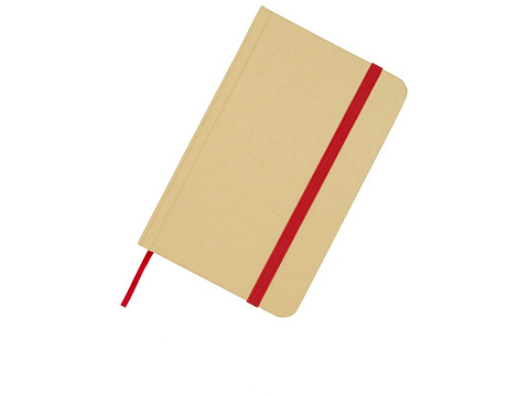 Reed блокнот формата А6 из переработанного материала в твердой обложке с простыми страницами - Красный - рис 5.