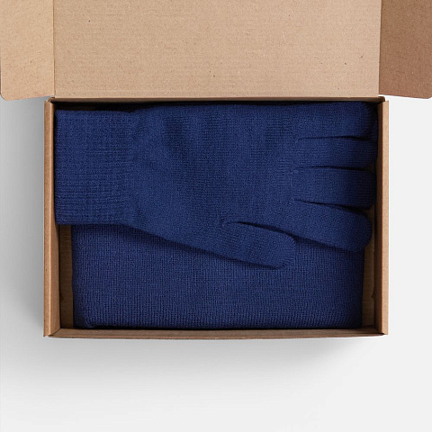 Набор Knit Warm, синий - рис 4.