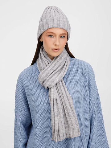 Шарф Metelitsa, серебристо-серый меланж - рис 9.