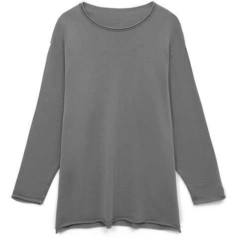 Лонгслив унисекс Siluetti Fuori, серый - рис 2.