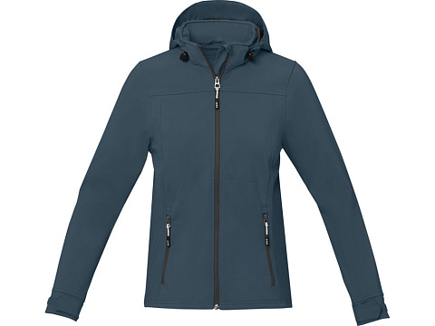 Куртка софтшел Ланглей женская, серо-синий - рис 2.