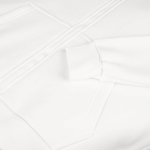 Толстовка унисекс оверсайз Zippy, белая - рис 5.