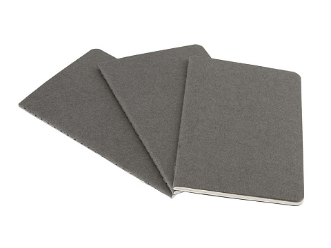 Записная книжка Moleskine Cahier (в линейку, 3 шт.), Large (13х21см), серый - рис 2.