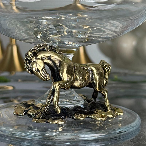 Набор из 2 бокалов для коньяка Лошадь - рис 2.