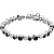 Браслет TERESIA SS BLACK / CRYSTAL Dyrberg Kern 430144 - миниатюра