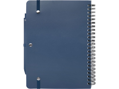 Блокнот Thalaasa формата А5 в твердой обложке из океанического пластика с шариковой ручкой - Синий - рис 3.