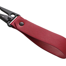 Брелок-ремувка из эко-кожи с карабином Domino, красный