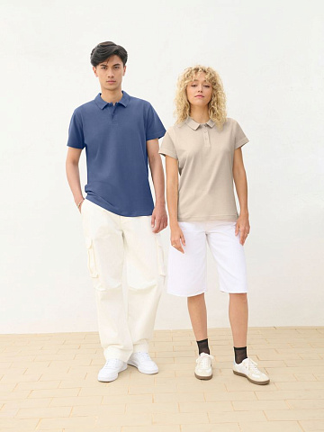 Рубашка поло унисекс Pulse, серый меланж - рис 6.