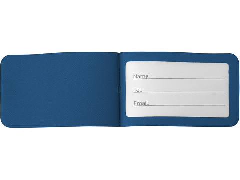 Багажная бирка Favor на силиконовой петле, синий - рис 3.