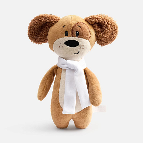 Мягкая игрушка Beastie Toys, собачка с белым шарфом