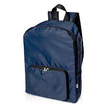 Складной рюкзак EcoFold объемом 15 л из переработанного ПЭТ-пластика - Темно - синий