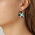Серьги BATTI SS EMERALD GREEN Dyrberg Kern 430060 - миниатюра - рис 2.